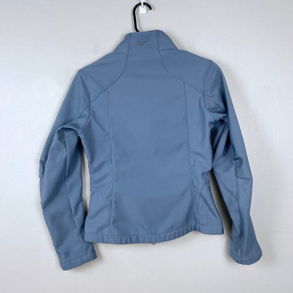 Nike Fleece Jacket Basic Full-Zip Slate Blue Futuristic Gorpcore Techwear‎ Small - Picture 6 of 12